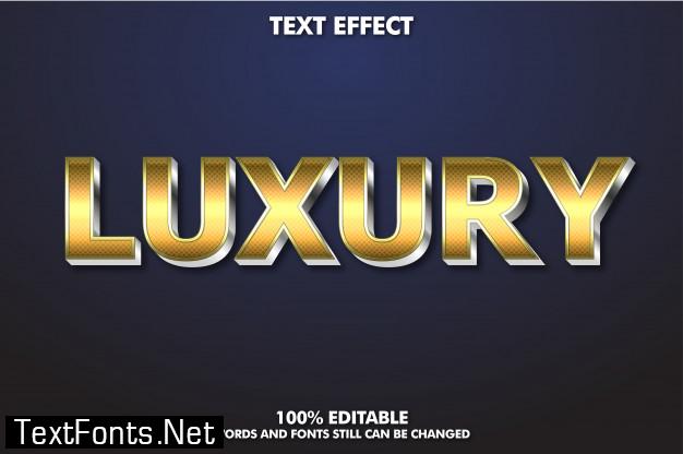 Luxury gold text effect with silvwr extrude