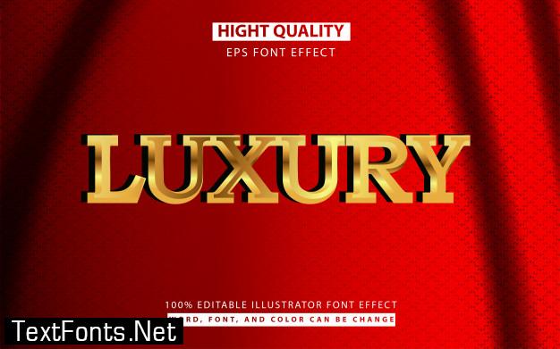 Luxury golden 3d text style effect