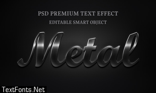 Metal text effect design