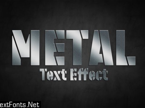 Metal text effect style