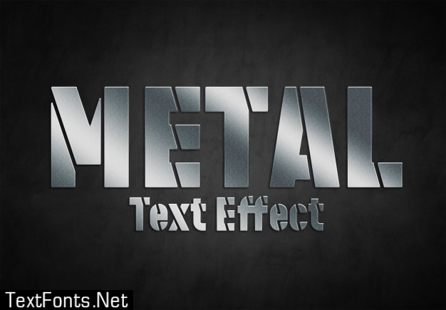 Metal text effect style