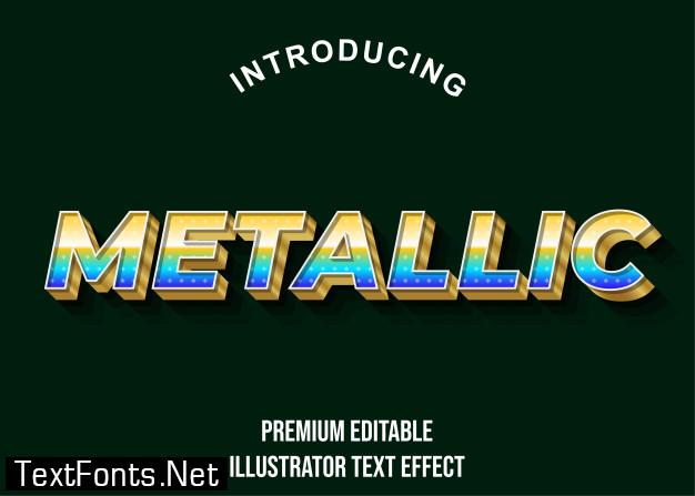 Metallic golden style text effect