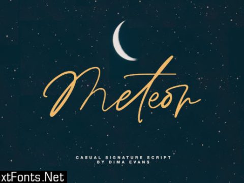 Meteor Script Font