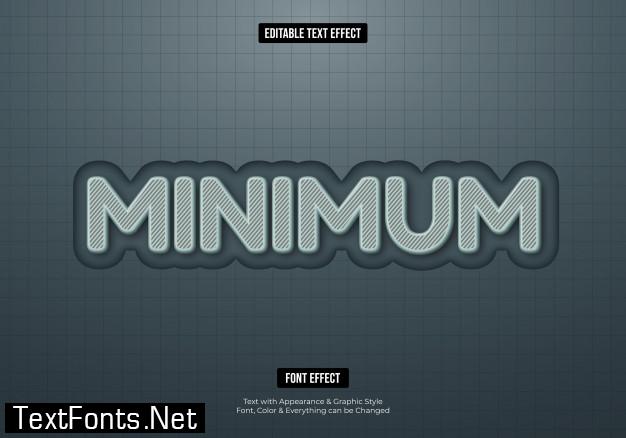 Minimalism 3d shadow font text effect