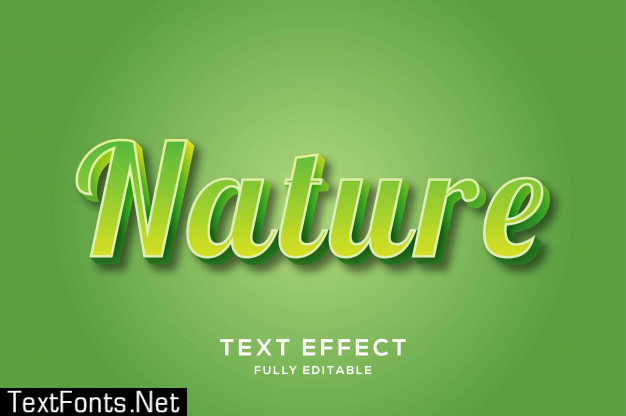 Minimalist green script text effect