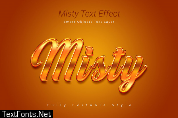 Misty text effect