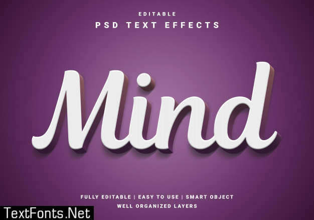 Modern 3d mind text effect