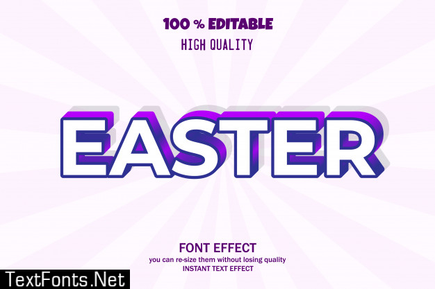 Modern 3d text effect, editable font effect