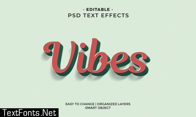 Modern colorful cool vibes text effect