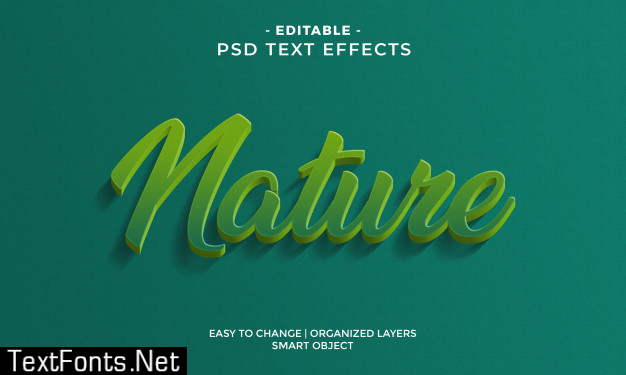 Modern colorful nature text effect