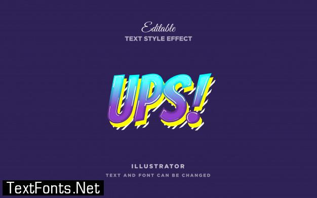 Modern colorful text style effects