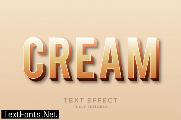 Modern cream color text effect