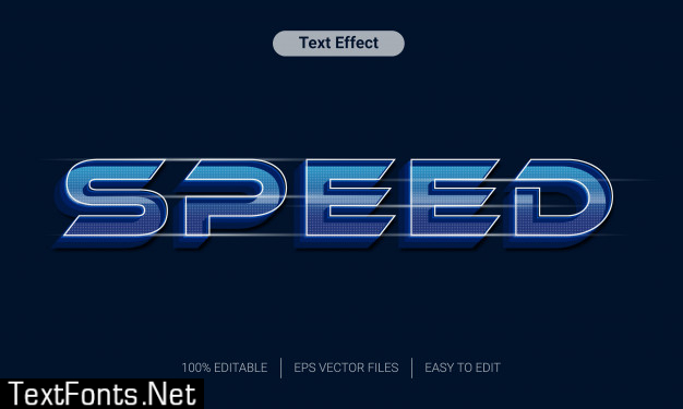 Modern fast speed 3d text style effect