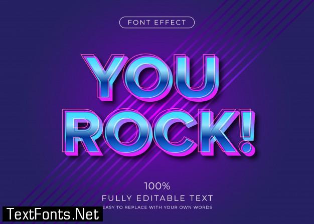 Modern futuristic 3d text style.  font effect