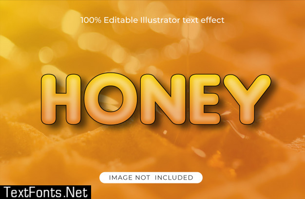 Modern honey text effect