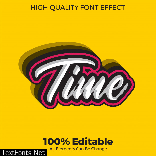 Modern simple script text style editable font effect