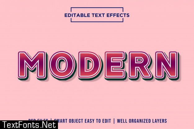 Modern text effect