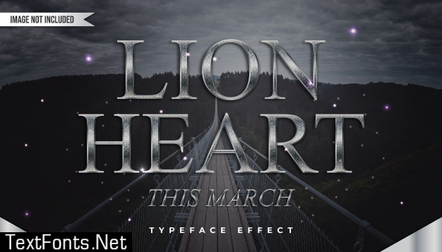 Modern typeface text effect