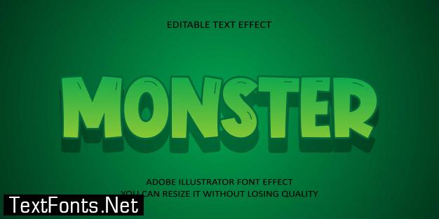 Monster editable text effect