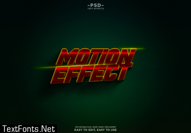 Motion effect movie trailer text effect premium psd