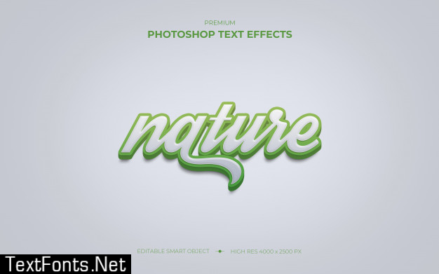 Nature text effect mockup