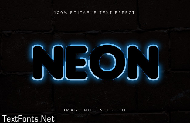 Neon style editable text effect,light effect