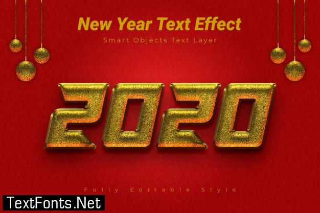 New year text effect