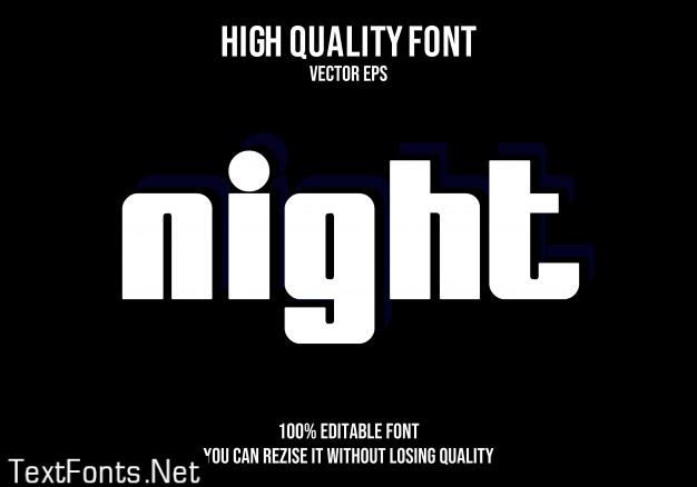 Night editable text effect