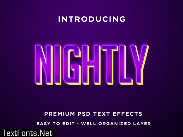 Nightly purple text effects templates