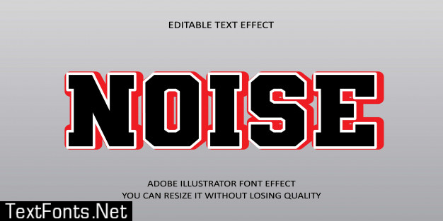 Noise editable text effect