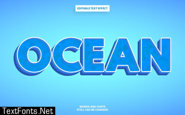 Ocean text style