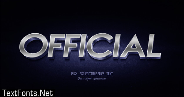 Official 3d text style effect