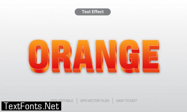 Orange style text effect