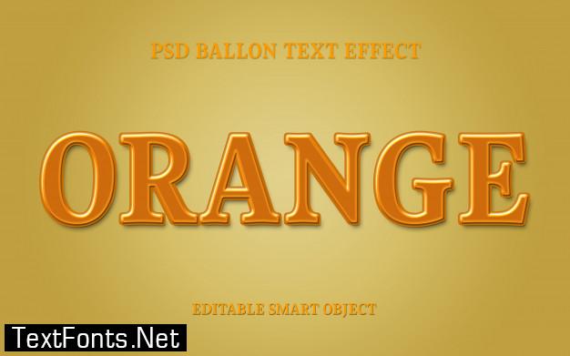 Orange text effect