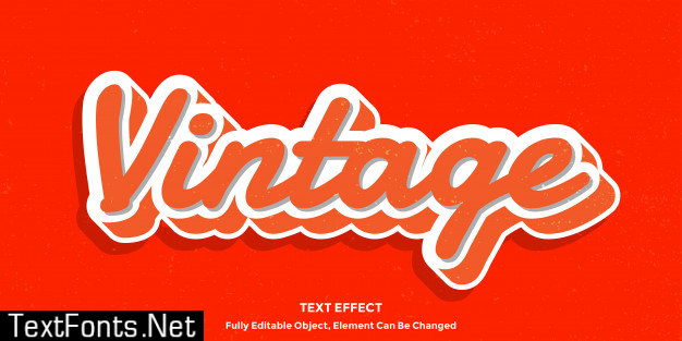 Orange vintage style text effect