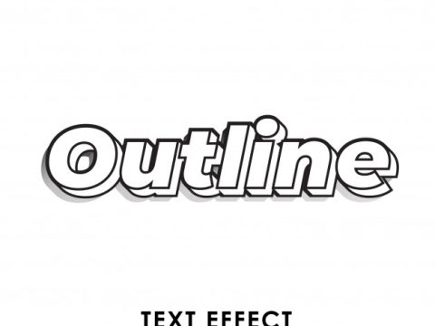 Outline premium text style