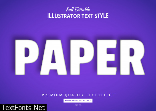 Paper cut realistic text style effect