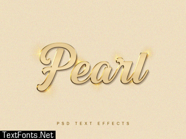 Pearl 3d text effect psd