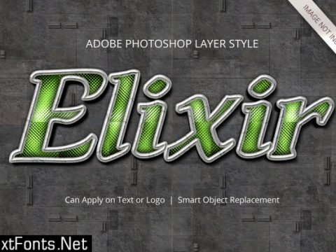 Photoshop text effect layer style