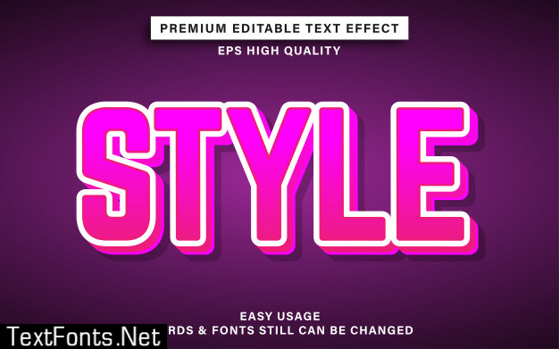 Pink style text effect