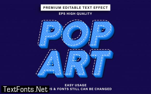 Pop art text style effect