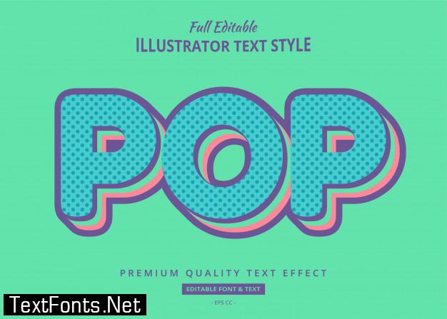 Pop pastel text  effect