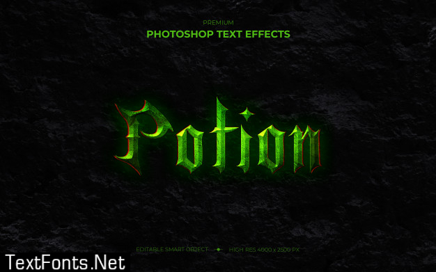 Potion text effect mockup