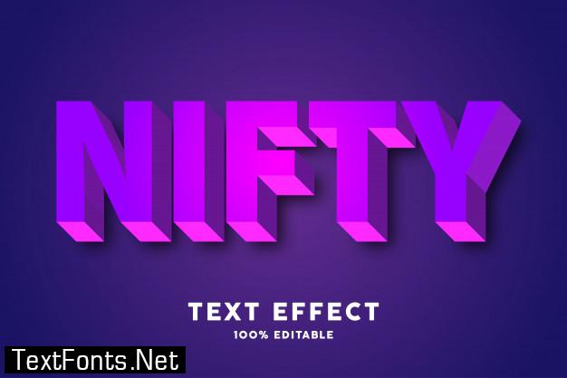 Purple pink text style effect