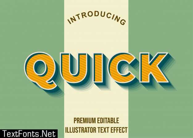 Quick - 3d illustrator text effect