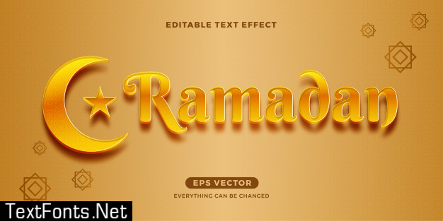 Ramadan editable text effect