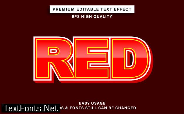 Red text effect