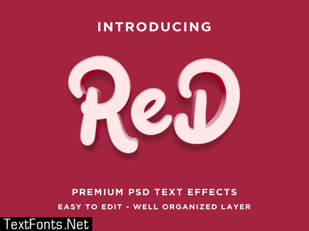 Red text effect