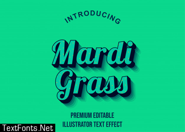 Retro - 3d illustrator text effect font style