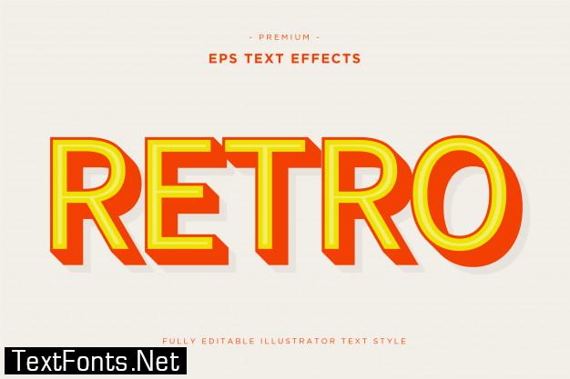 Retro 3d text effect